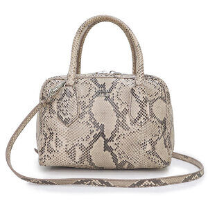 Prada Bag Shoulder Crossbody Python Exotic PESCA Tamari Beige Pink